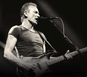 Sting on stage